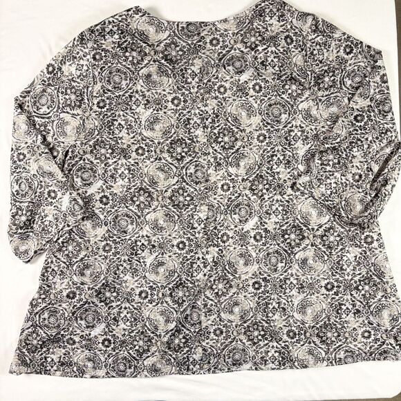 Catherines Top‎ 3x Layered Soft Geometric Boho Artsy Coastal Relaxed Lightweight - Picture 6 of 7